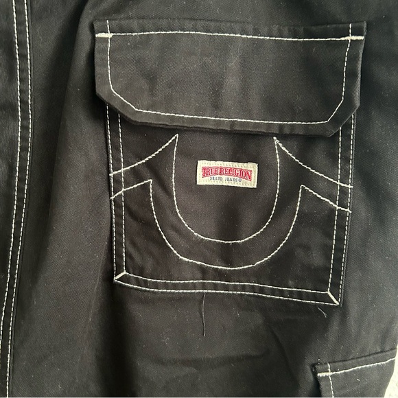 True Religion black cargo pants size 36 - Picture 5 of 7